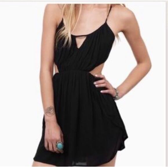 TOBI Women's Black Cut Out Mini Dress | Size Medium - Picture 1 of 7